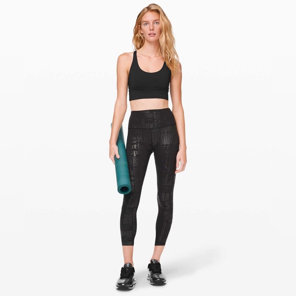 Lululemon🦄BNWT🦄Wunder Under HR 23" Crop Luxtreme✨20YR Manifesto Foil Black✨10 - Picture 2 of 16